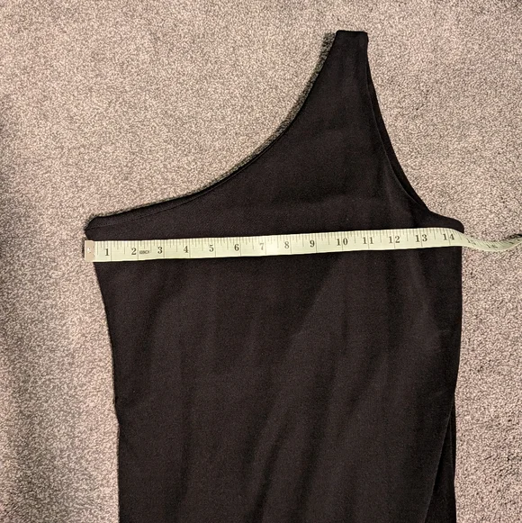 Ralph Lauren Black One Shoulder Gown Size Medium - Picture 5 of 6